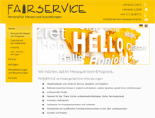 Tablet Screenshot of fairservice-messepersonal.de